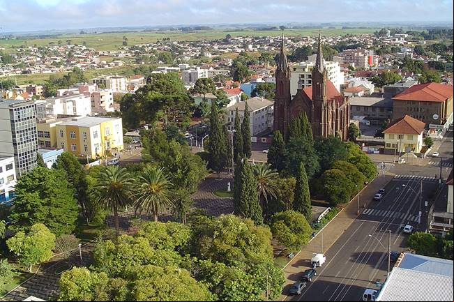 Centro da cidade - Vacaria - Estado do Rio Grande do Sul - Regi